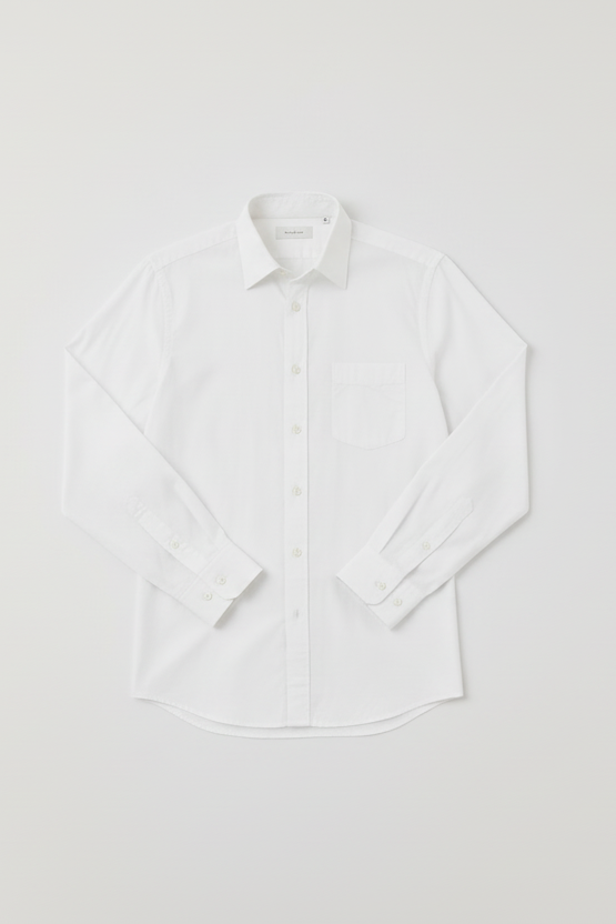 White shirt on a light gray background