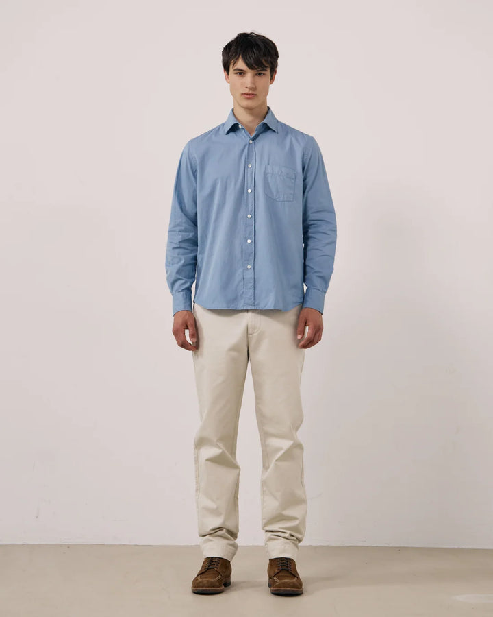 HARTFORD PAUL PAT PEACH TWILL SHIRT