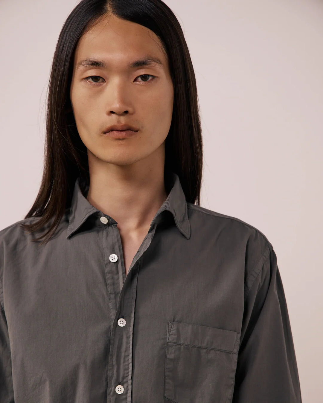 HARTFORD PAUL PAT PEACH TWILL SHIRT
