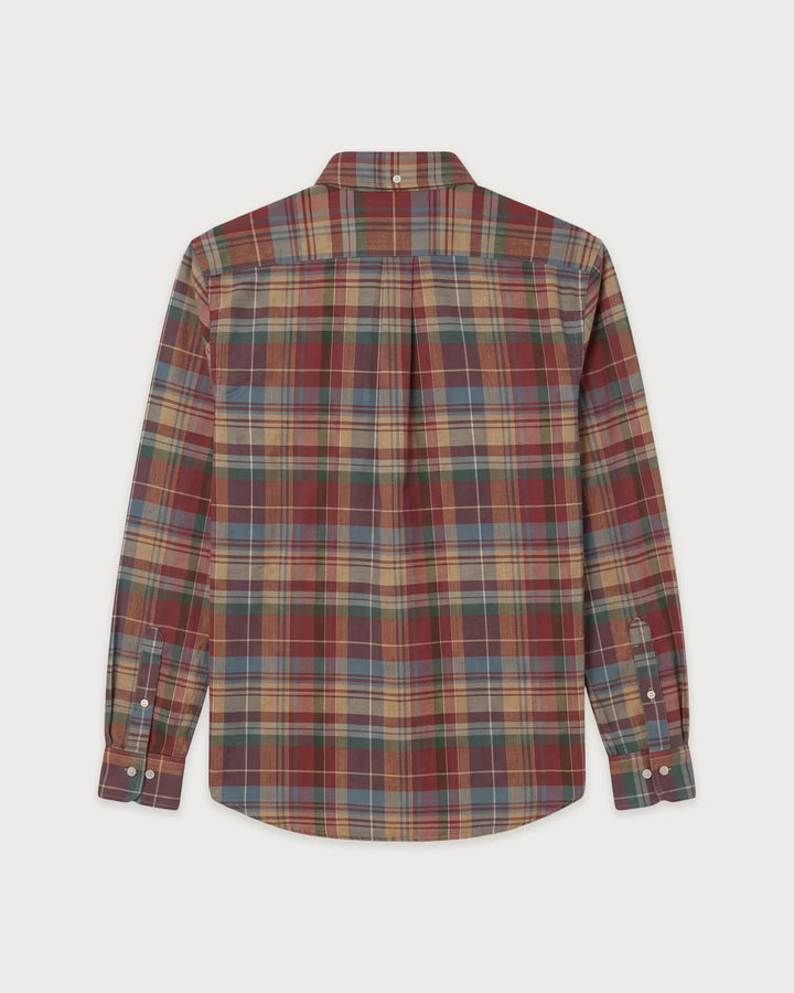 HARTFORD Pitt Men's Red Checked Cotton Shirt