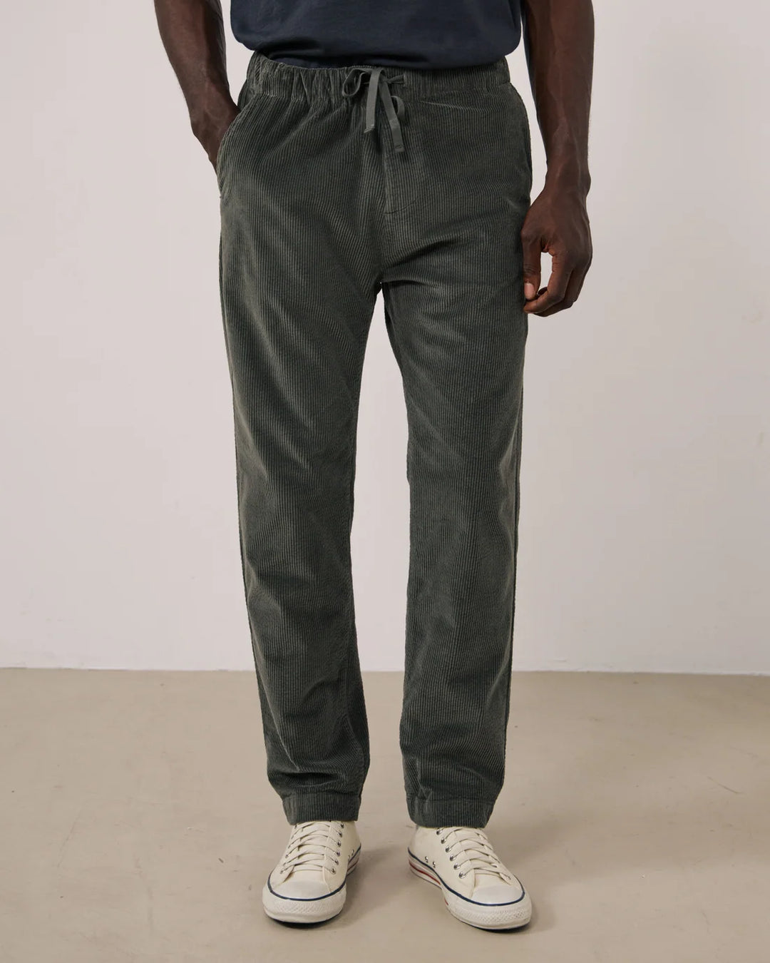 HARTFORD JOGGY CAMO GREEN SEERSUCKER CORDUROY PANT