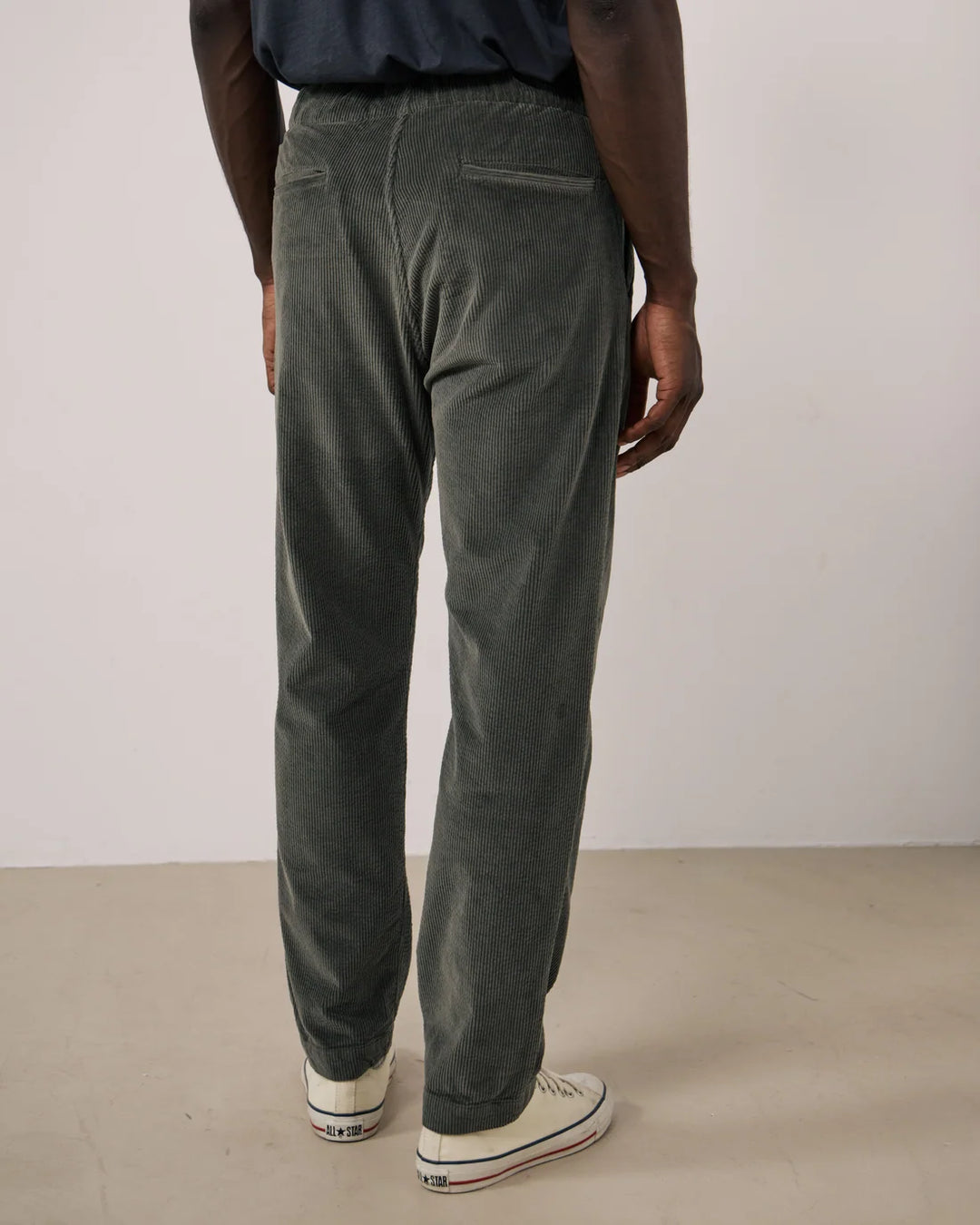 HARTFORD JOGGY CAMO GREEN SEERSUCKER CORDUROY PANT
