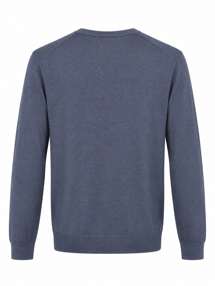 PIACENZA GARMENT DIED MERINO V-NECK