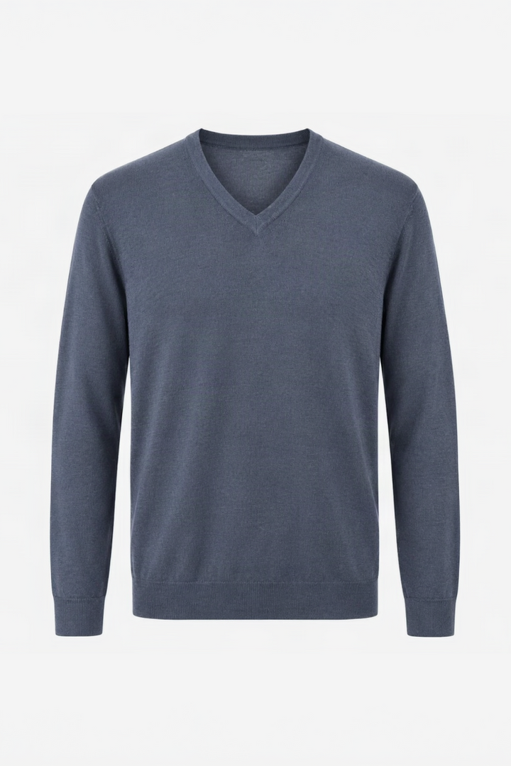 PIACENZA GARMENT DIED MERINO V-NECK