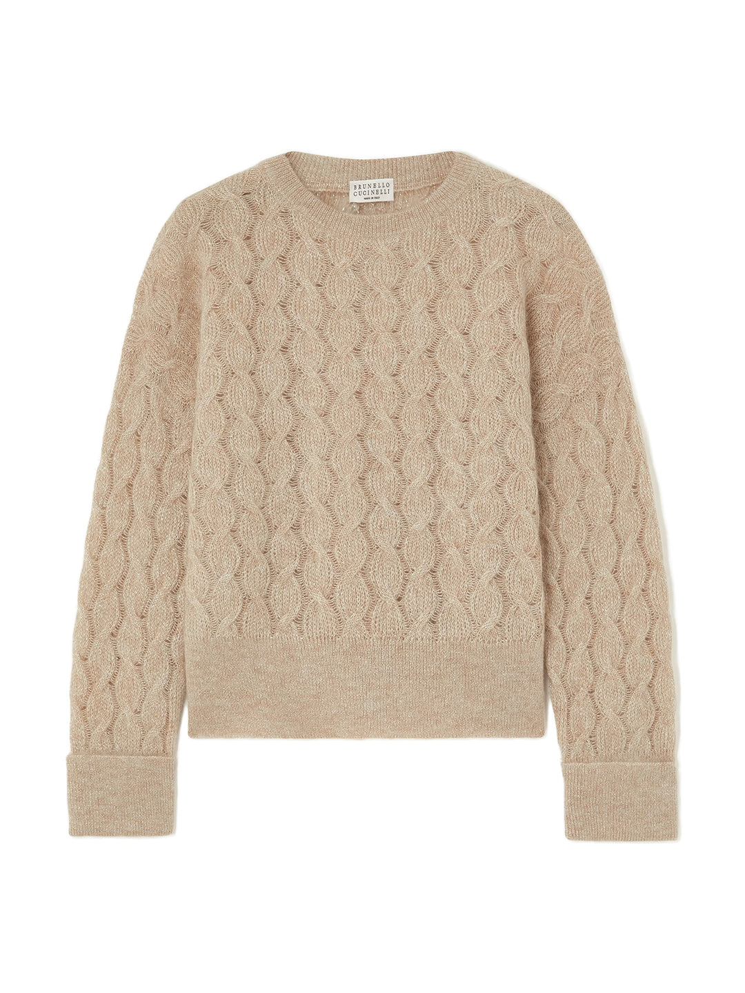 Brunello Cucinelli Sparkly Cable Knit Sweater