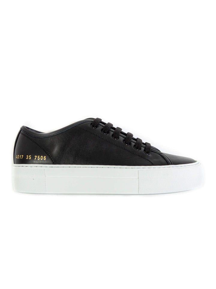 COMMON PROJECTS TOURNAMENT LEATHER SNEAKER - BLACK