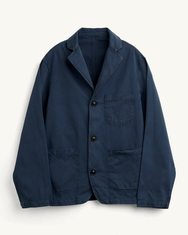 CORRIDOR TWILL BLAZER IN NAVY