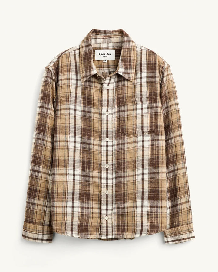 CORRIDOR BROWN PLAID FLANNEL