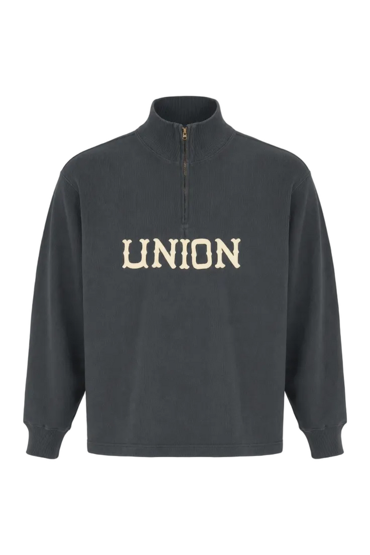RRL UNION QUARTER-ZIP PULLOVER