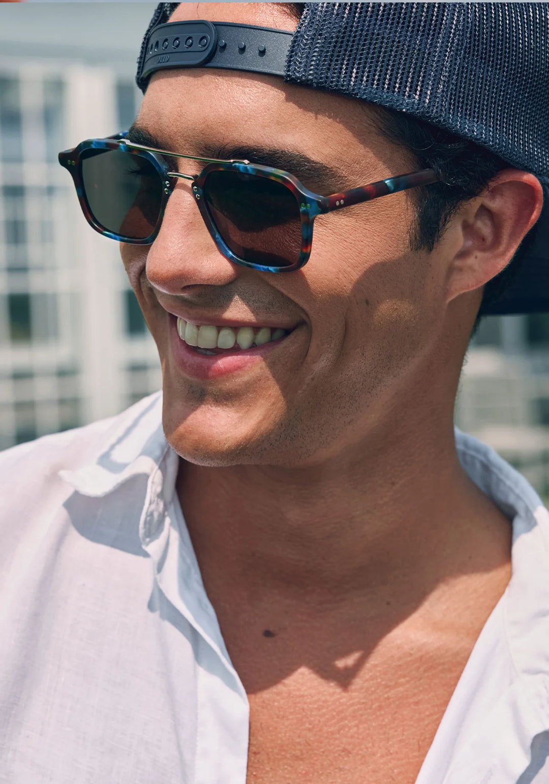 KREWE | COLTON | MATTE BLUE STEEL SILVER POLARIZED