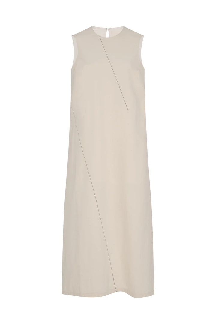 6397 DIAGONAL DENIM DRESS IN BLONDE