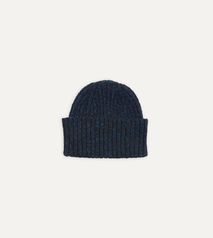 DRAKE'S MERINO DONEGAL BEANIE