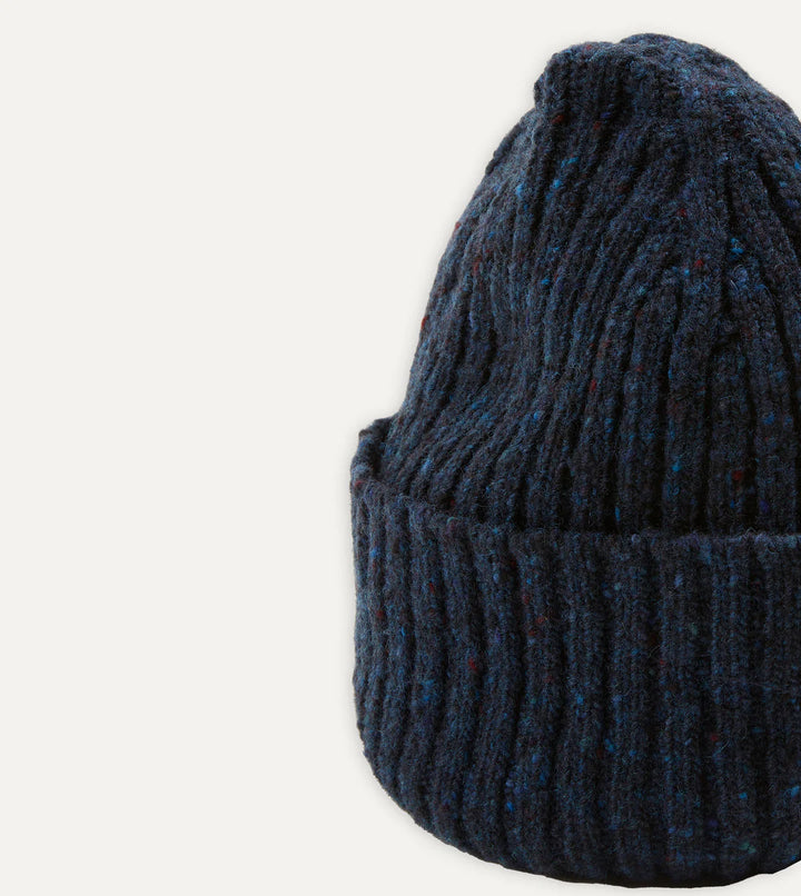 DRAKE'S MERINO DONEGAL BEANIE