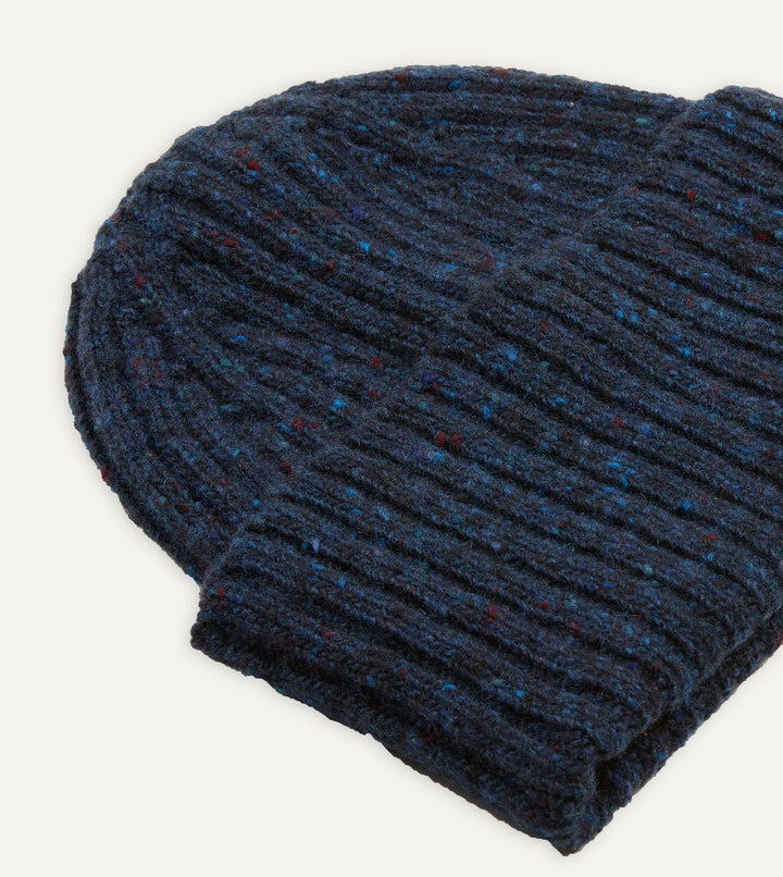 DRAKE'S MERINO DONEGAL BEANIE