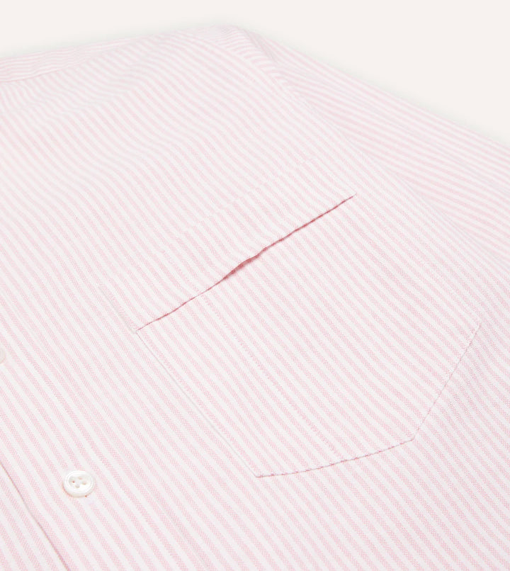 DRAKE'S  STRIPED OXFORD SHIRT