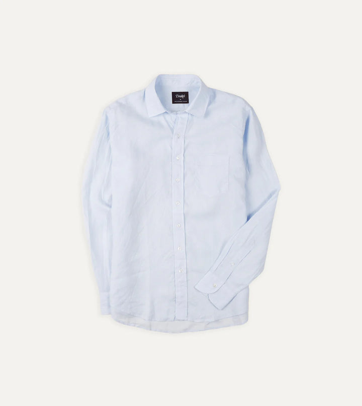 DRAKE'S SUMMER LINEN SHIRT
