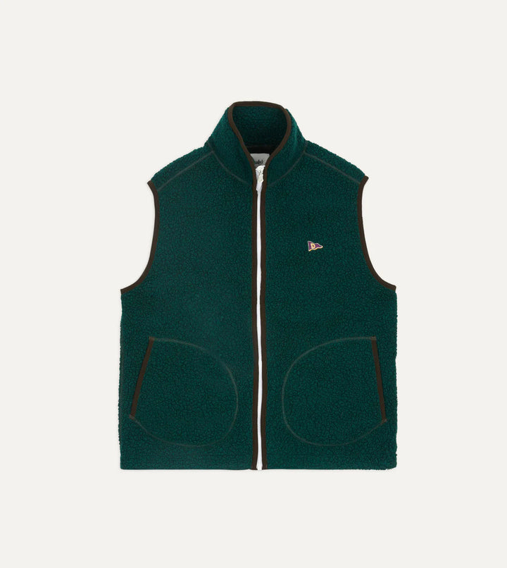 DRAKE'S BOUCLE WOOL VEST