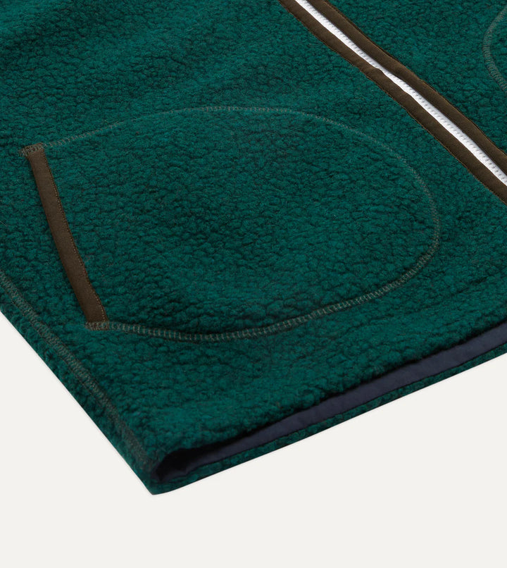 DRAKE'S BOUCLE WOOL VEST