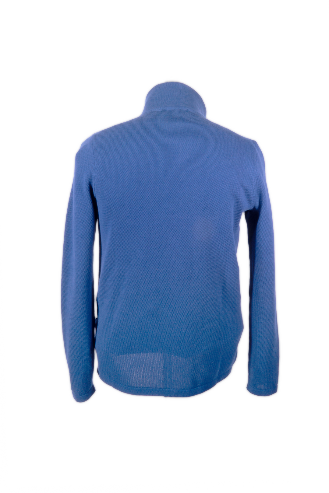 LUCIANO BARBERA BLUE COTTON JERSEY SWEATER JACKET