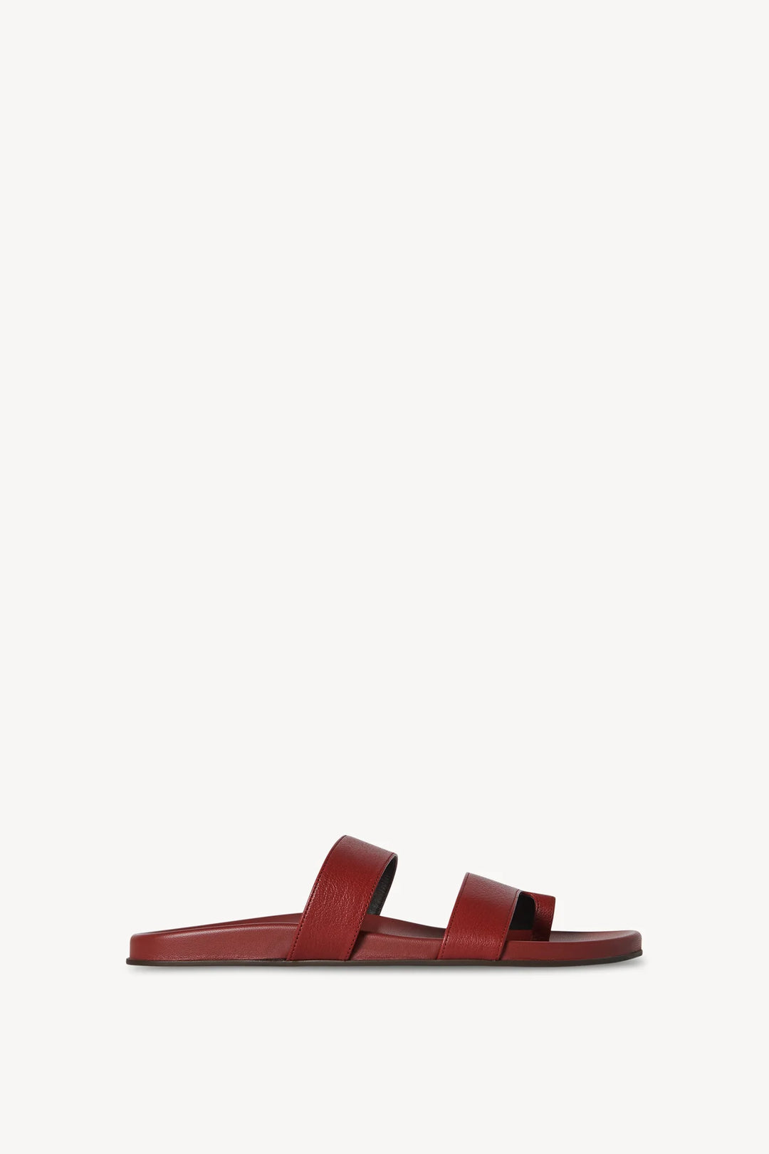 THE ROW HUGH SANDAL RED IN LEATHER