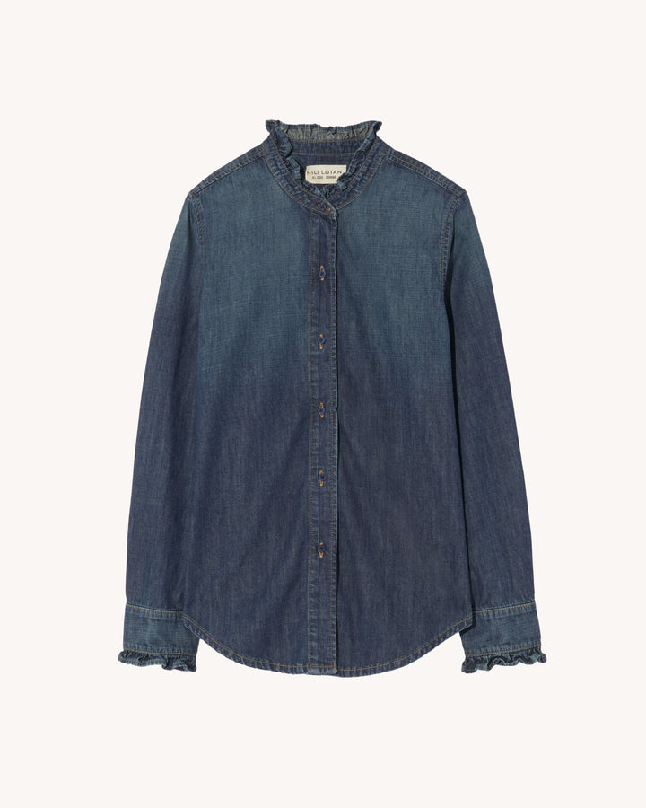 NILI LOTAN LYDIA DENIM SHIRT