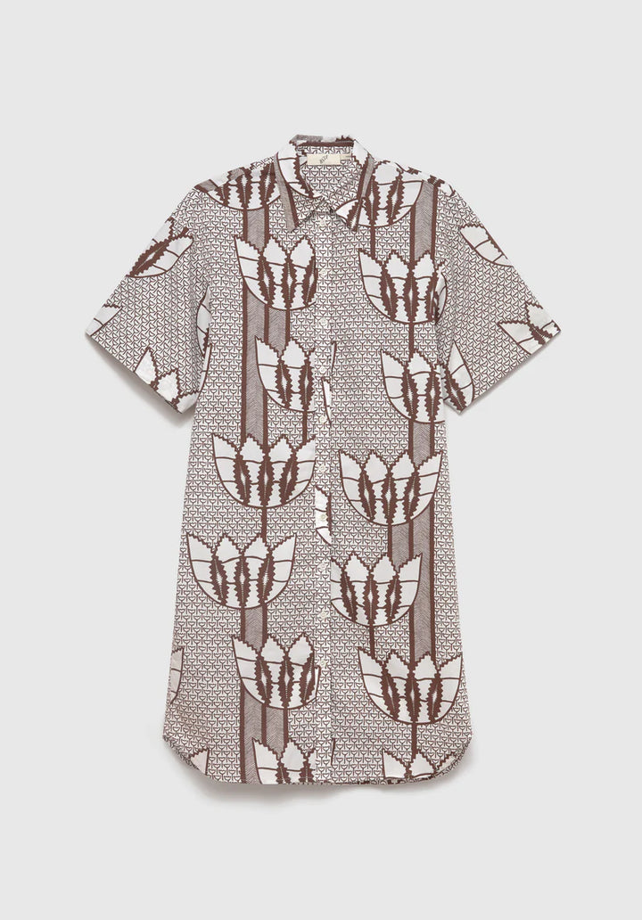 BITE STUDIOS SHINE PRINTED SHIRT DRESS