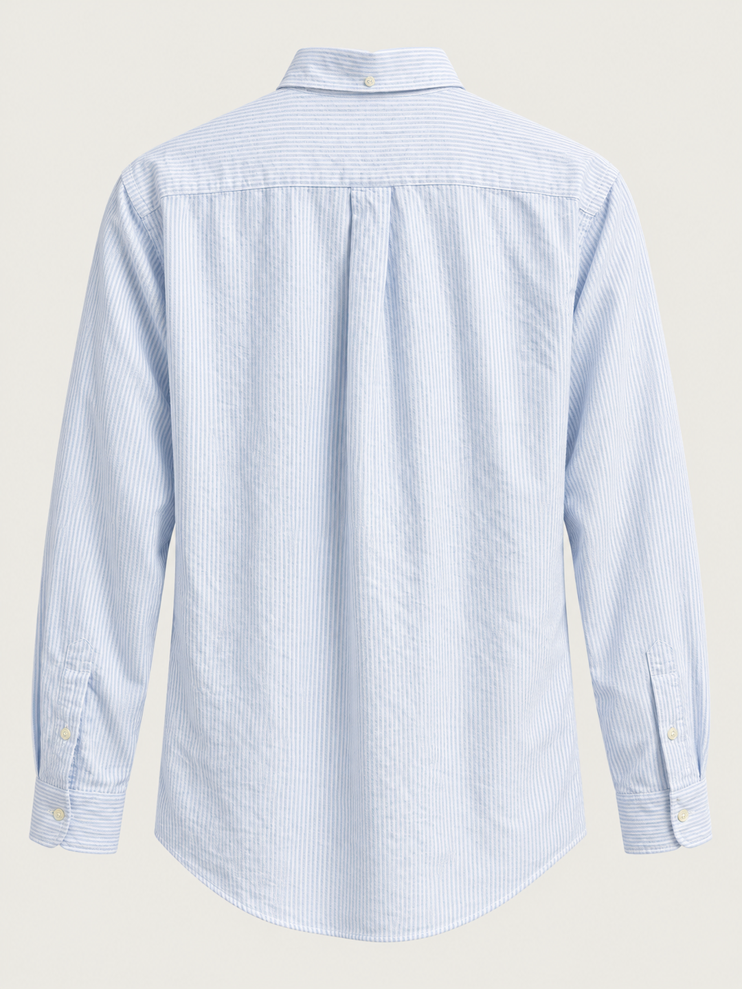 HARTFORD PITT BRUSHED OXFORD STRIPE SHIRT IN LIGHT BLUE