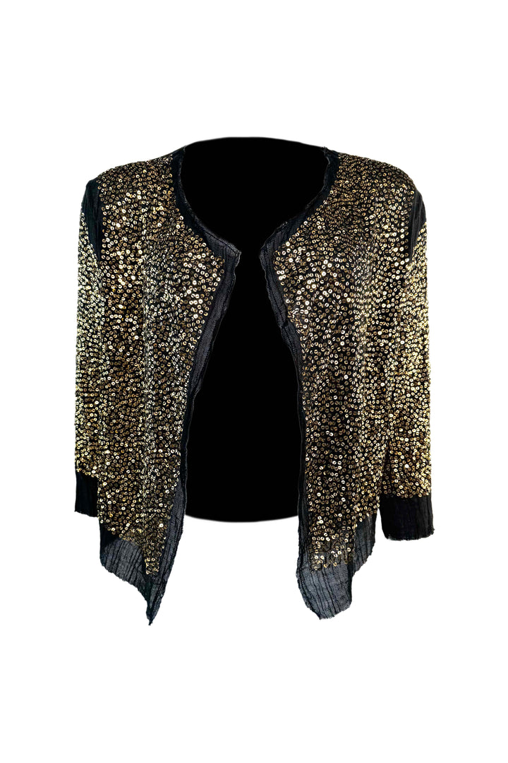 LARS ANDERSSON CROPPED SEQUIN CARDIGAN