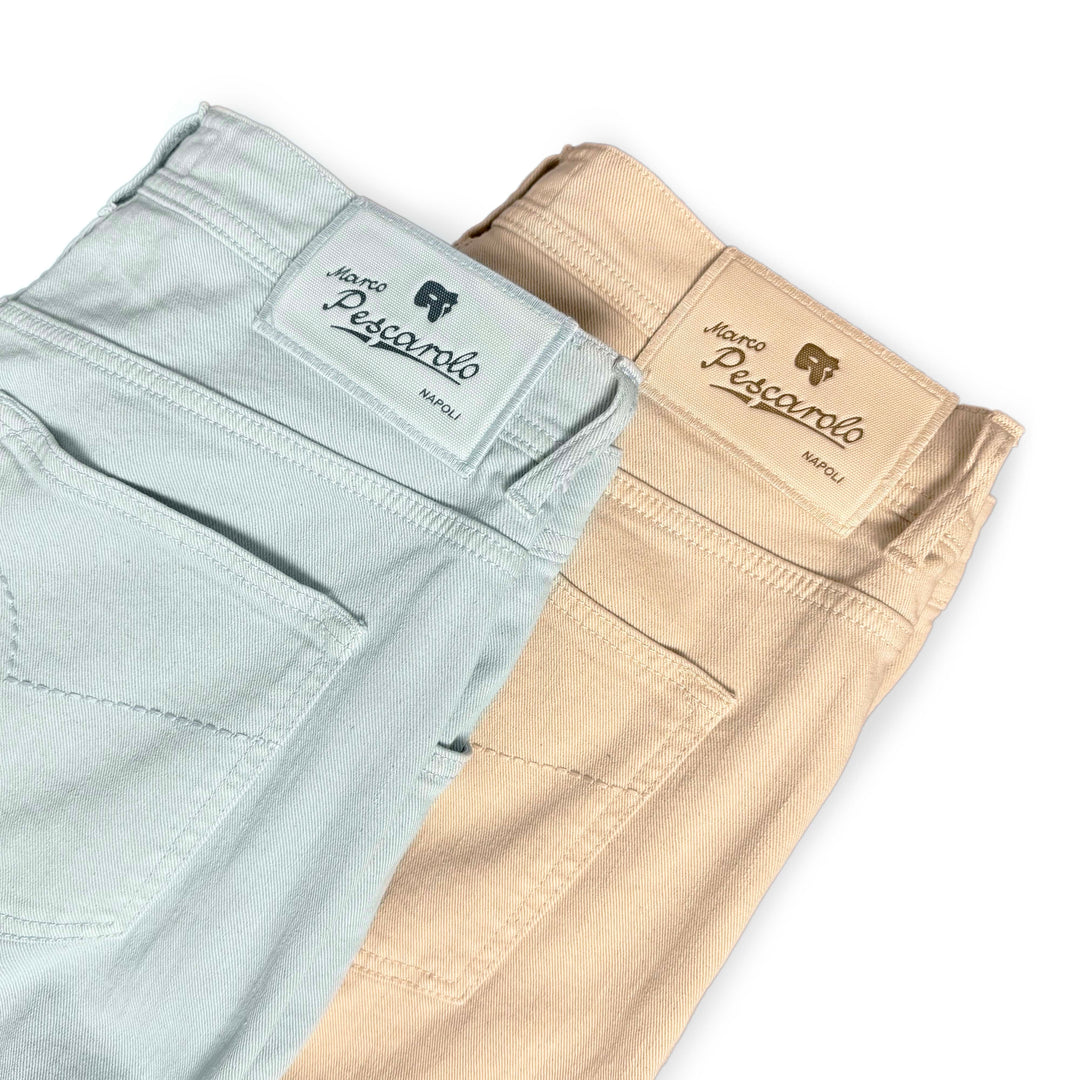 PESCAROLO COTTON LINEN 5 POCKET PANT