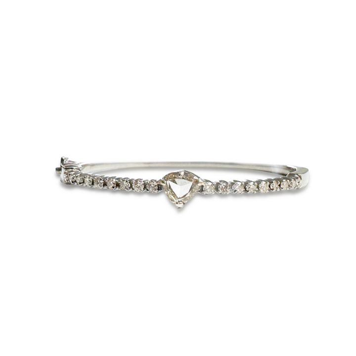 The Woods Fine Jewelry Sterling Silver Bangle with Diamond