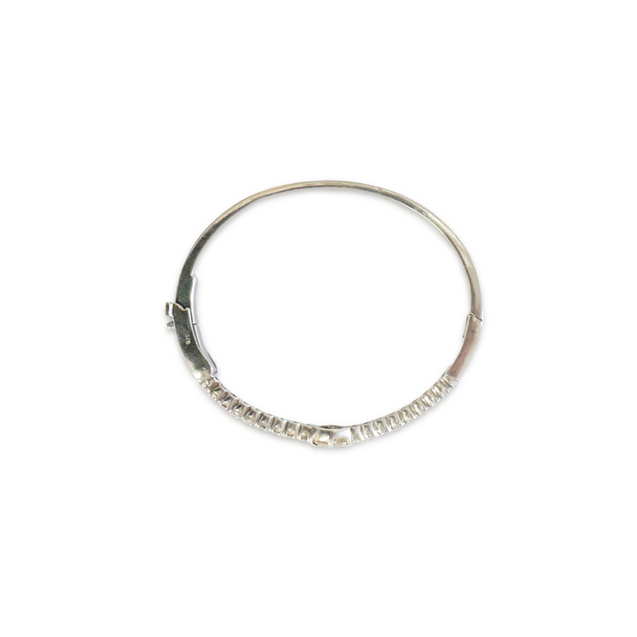 The Woods Fine Jewelry Sterling Silver Bangle with Diamond