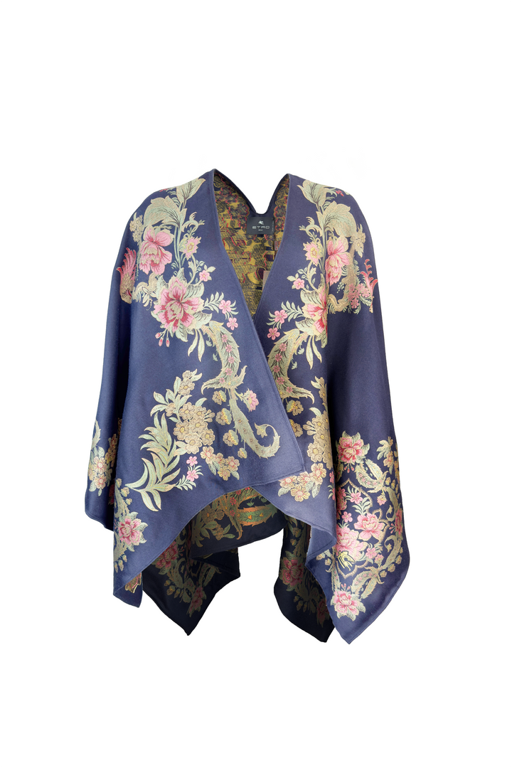 ETRO FLORAL JACQUARD CAPE