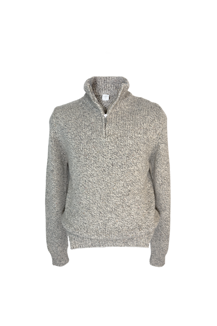 ELEVENTY ZIP NECK SWEATER