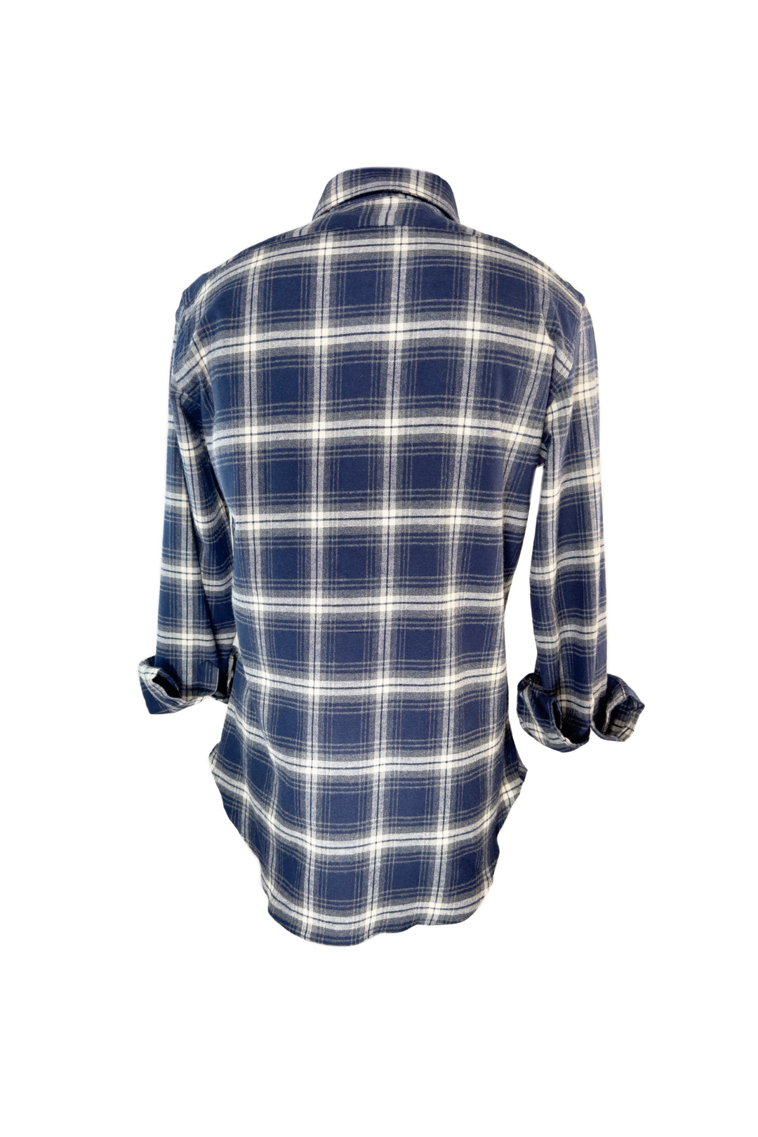 GIANGI NAVY PLAID FLANNEL SHIRT