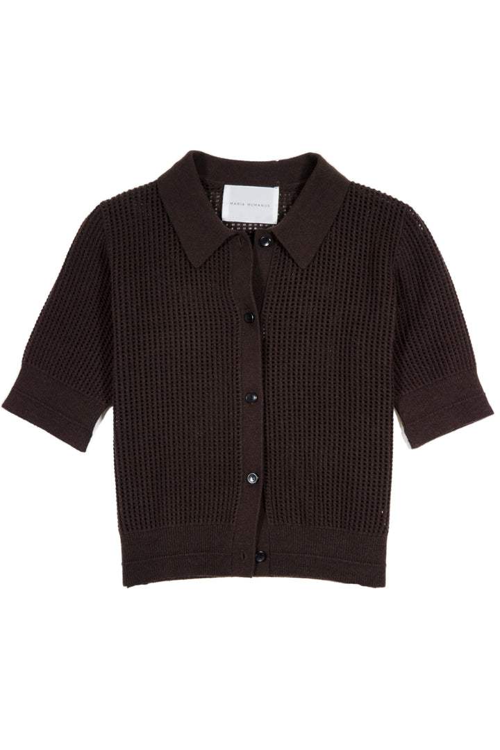 Maria McManus Mesh Polo Cardigan
