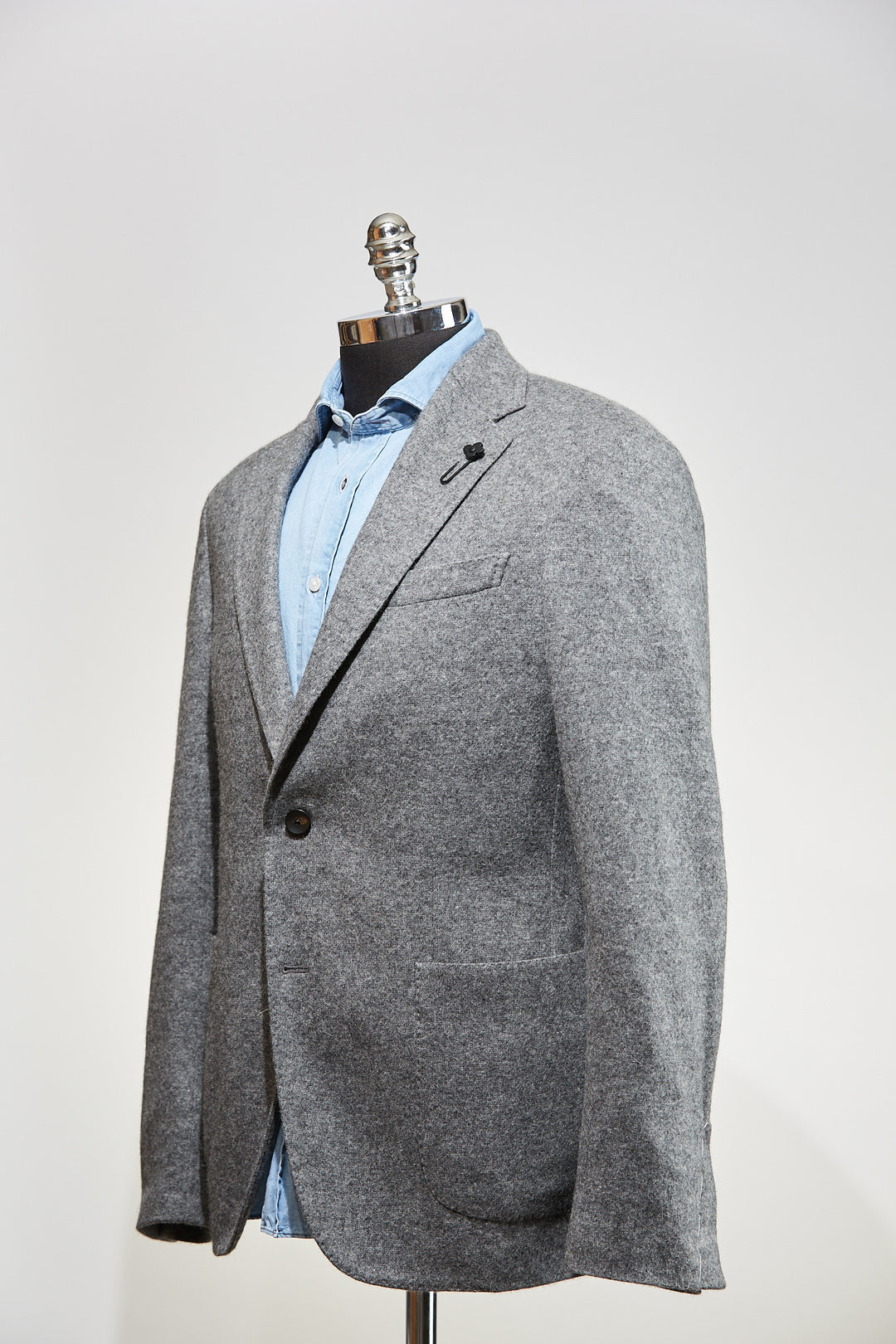 Lardini Grey Wool Alpaca Jacket