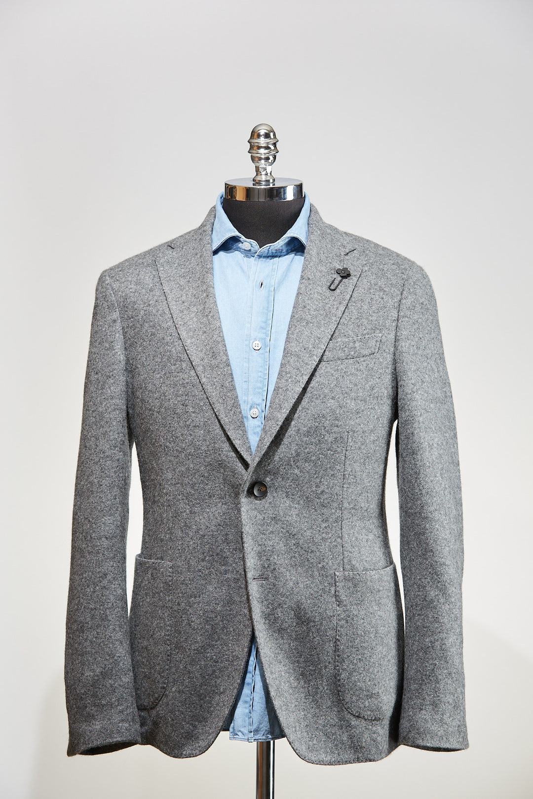Lardini Grey Wool Alpaca Jacket