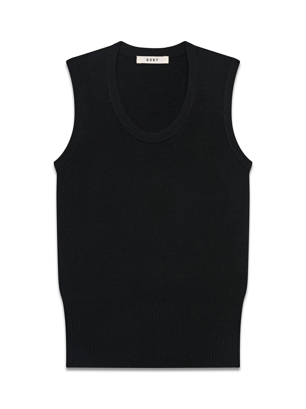 Black tank top on a white background