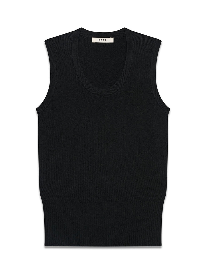 Black tank top on a white background