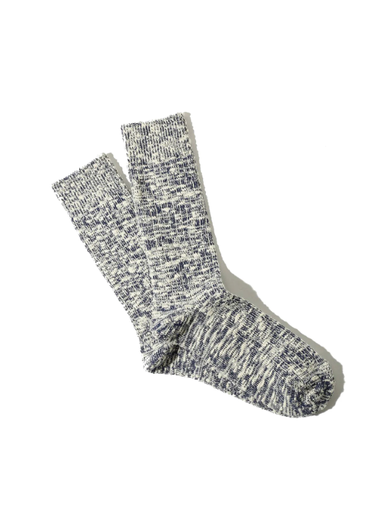 Pair of gray and white marbled socks on a white backgrounD