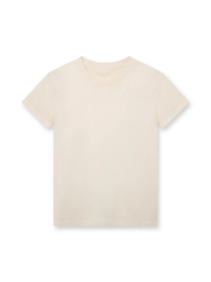 Beige t-shirt on a white background