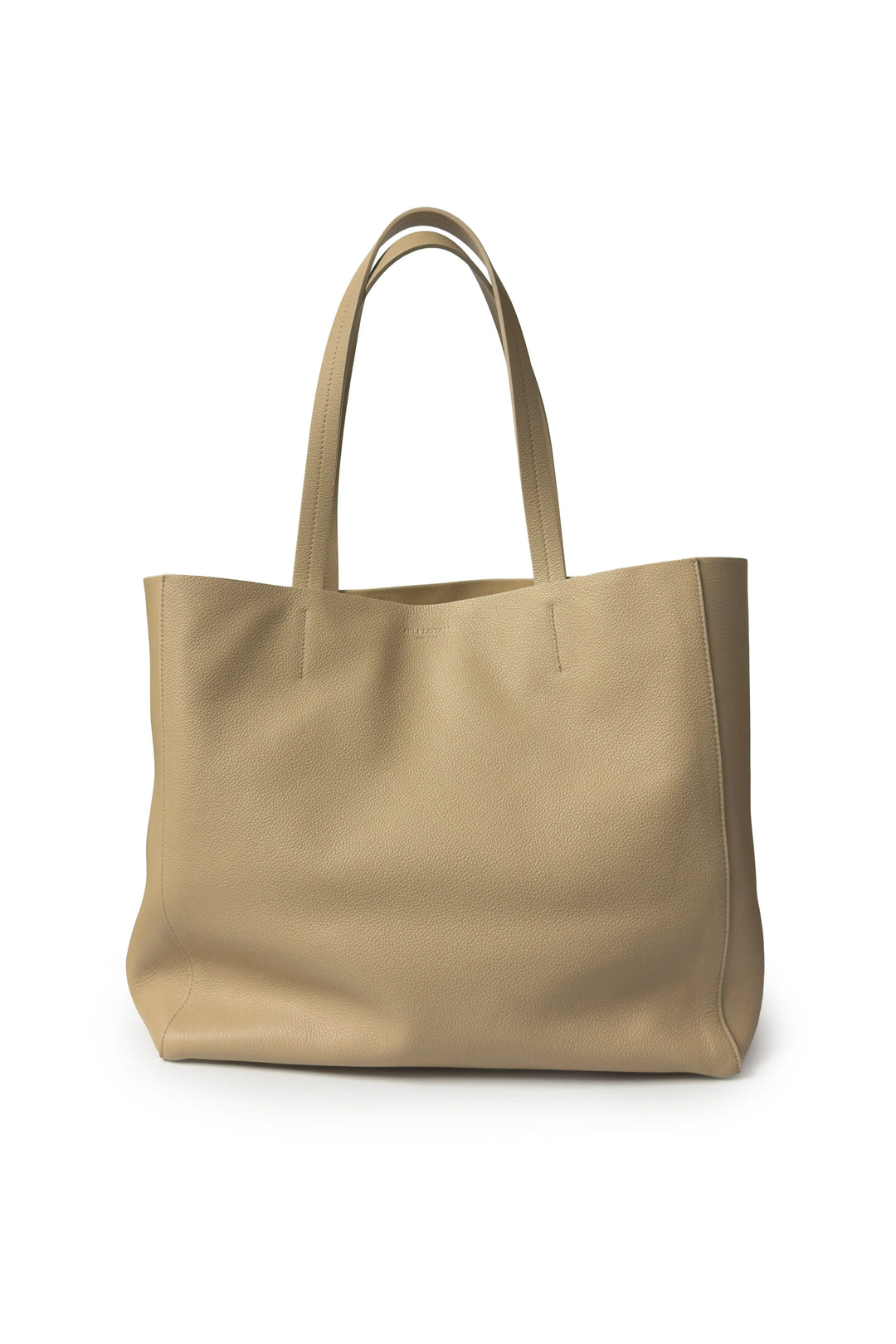 Beige tote bag on a white background
