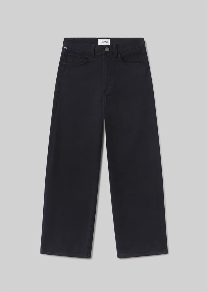 Black pants on a gray background