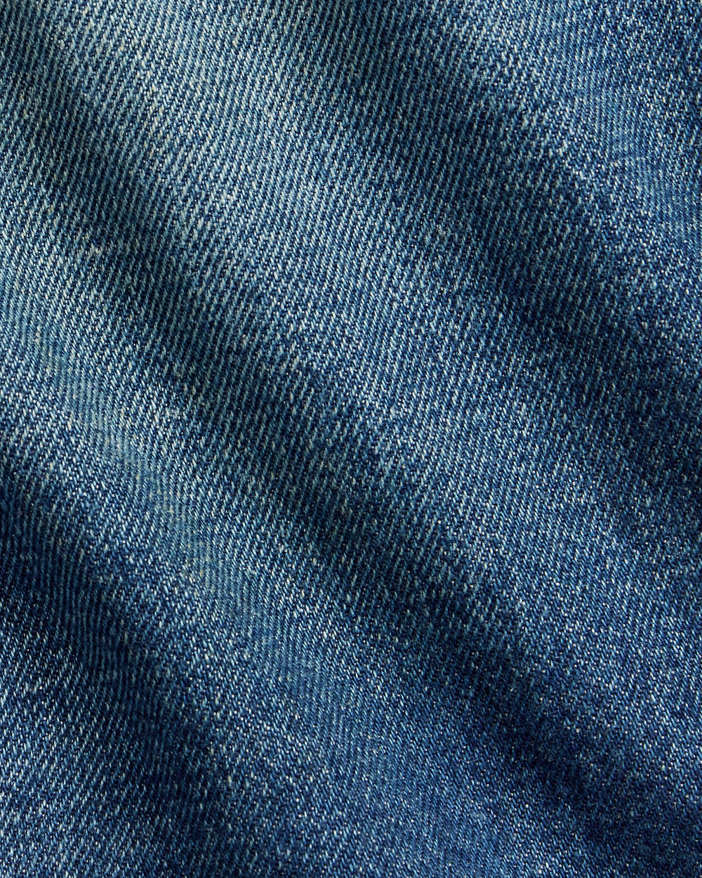 Close-up of blue denim fabric texture