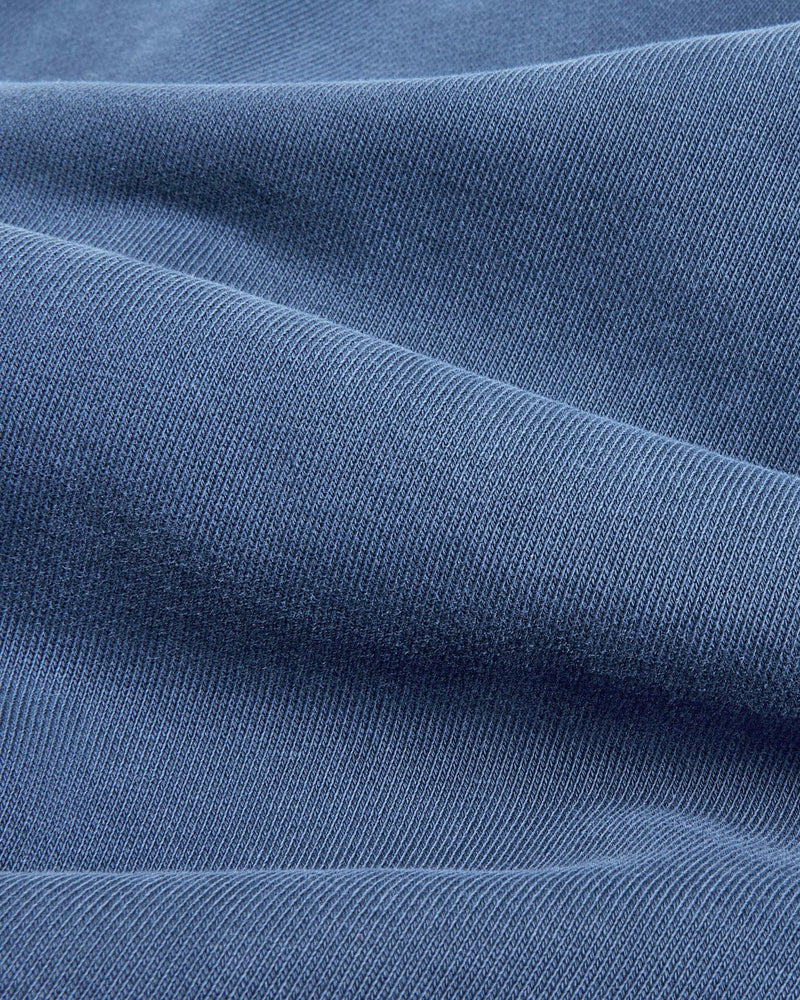 Close-up of blue fabric texture