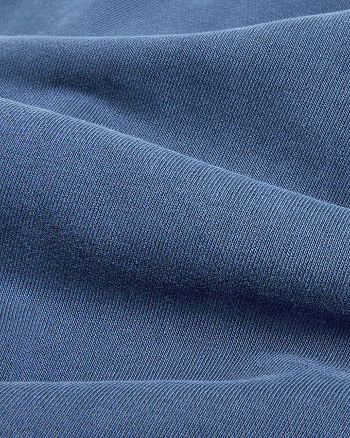 Close-up of blue fabric texture
