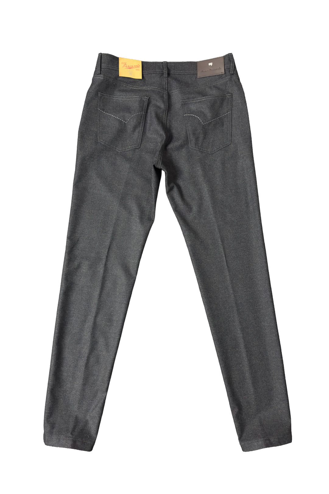 Dark gray pants on a white background