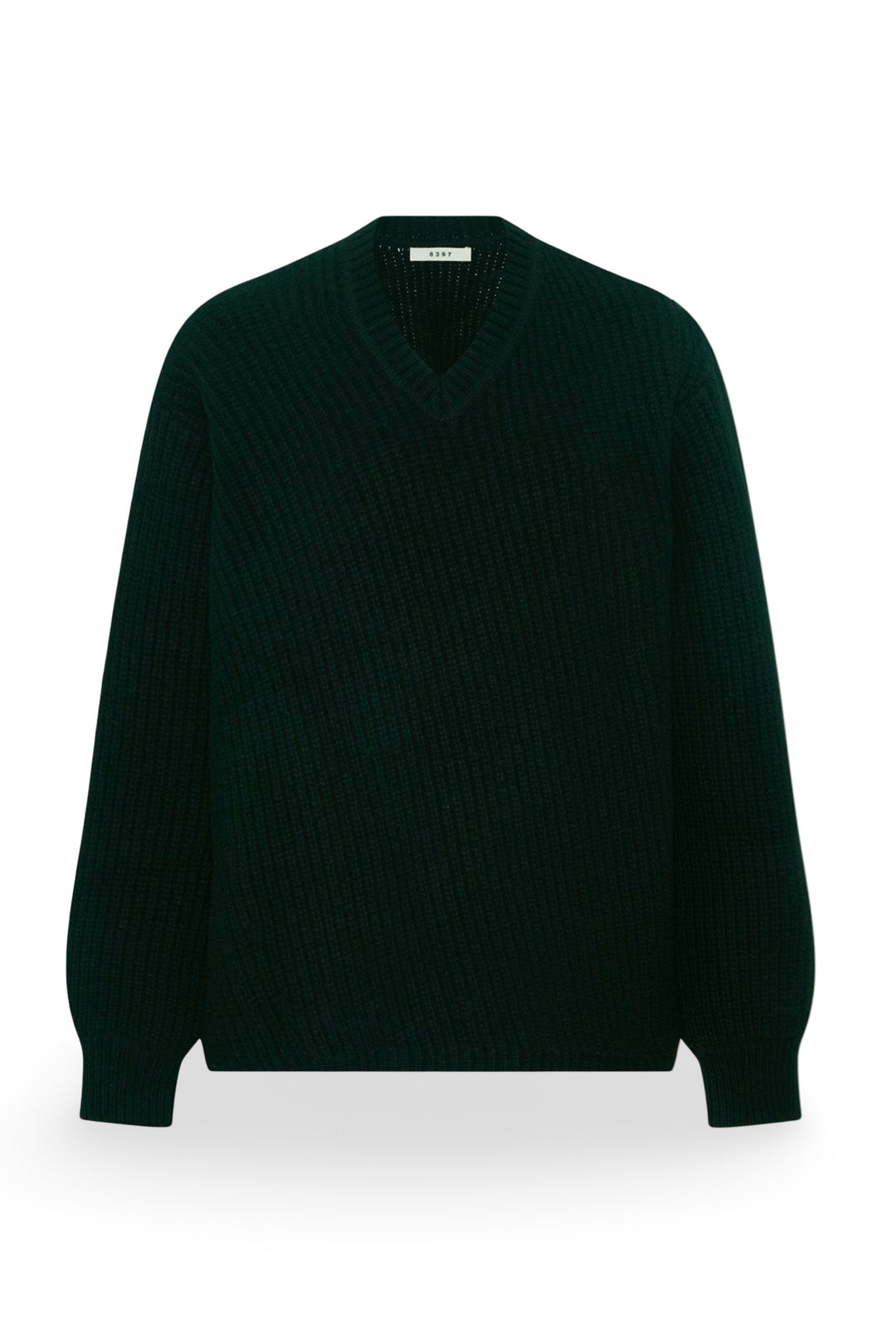 Dark green sweater on a white background