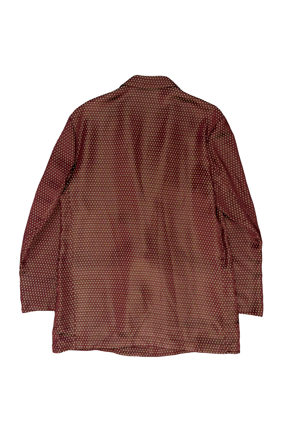 Brown patterned shirt on a white background