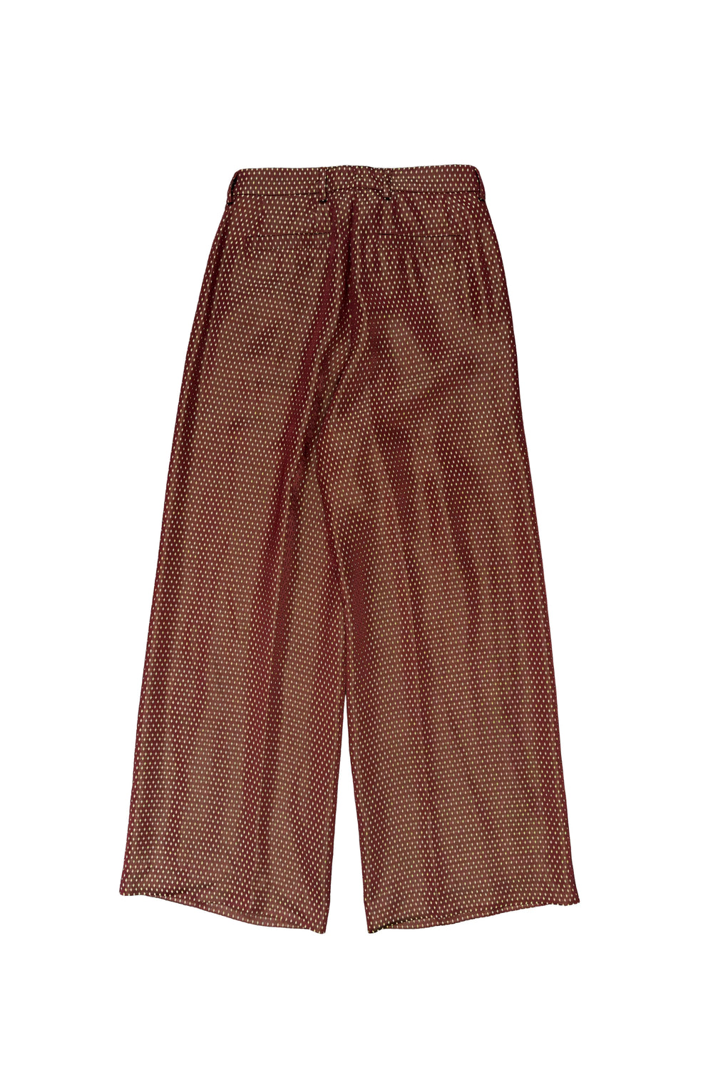 Brown checkered pants on a white background